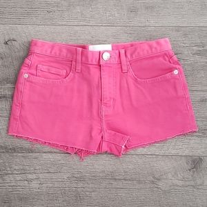 Current/Elliot High-Rise Raw Hem Denim Boyfriend Shorts  NWT